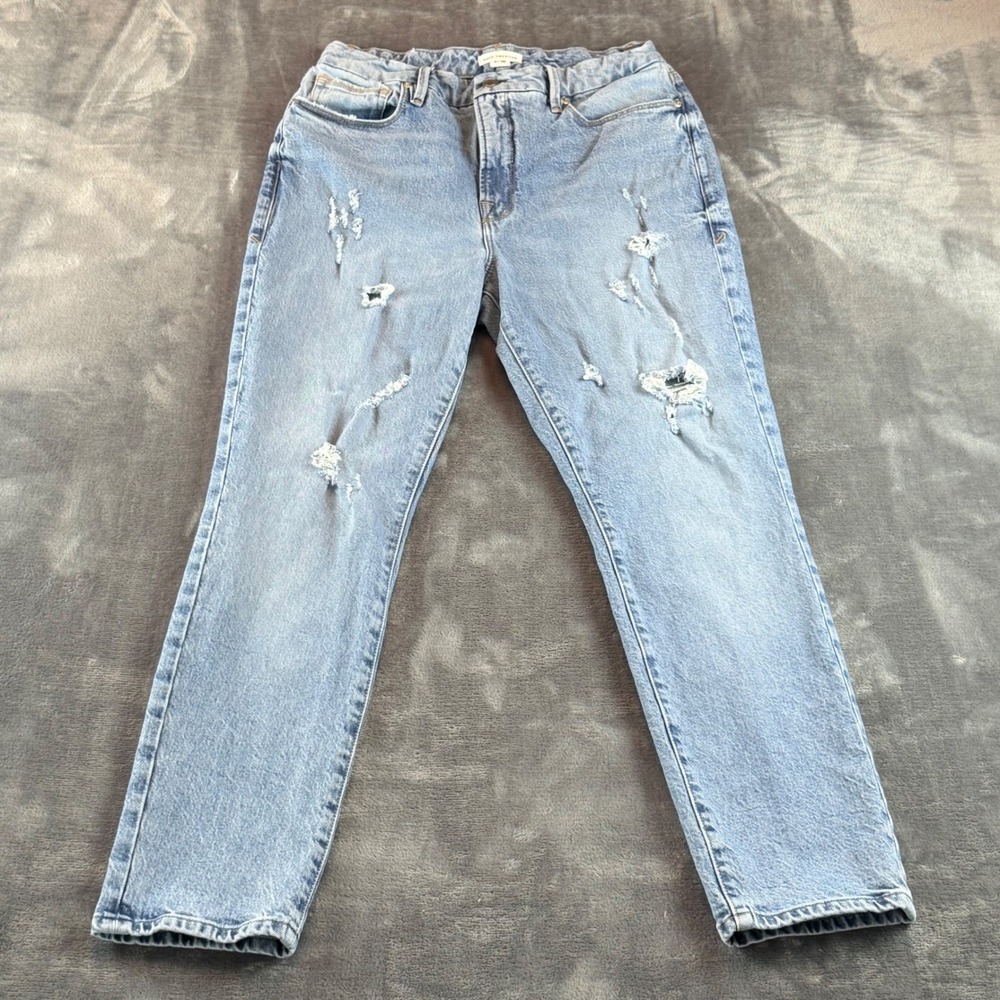 Good American Women's Jeans Slim Straight Distressed‎ High Rise Size 6/28
